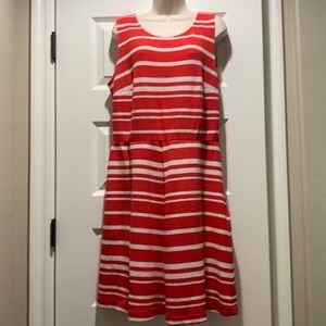 INC International Concepts Red and White A line dress